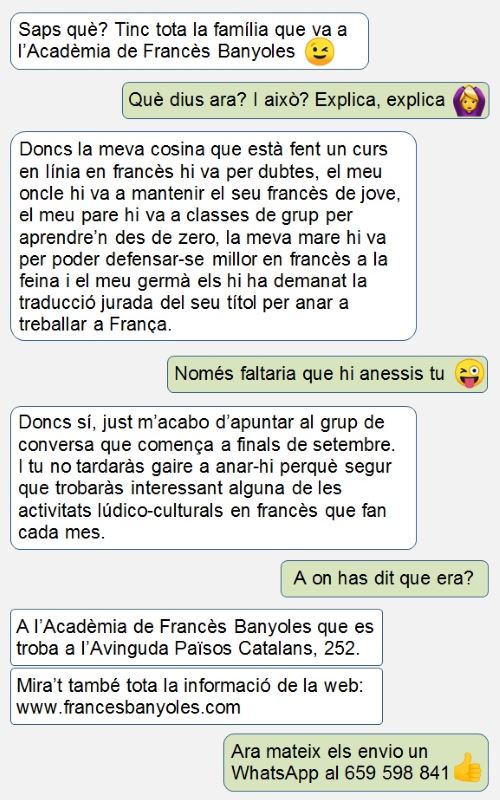 Conversa on tota la família aprèn francès